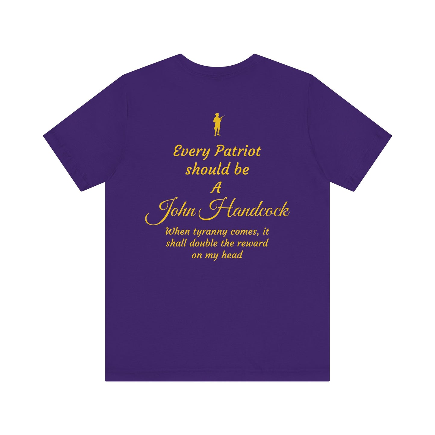 Patriotic Unisex Short Sleeve Tee - 'For the Republic' & 'Every Patriot Should Be A John Hancock'