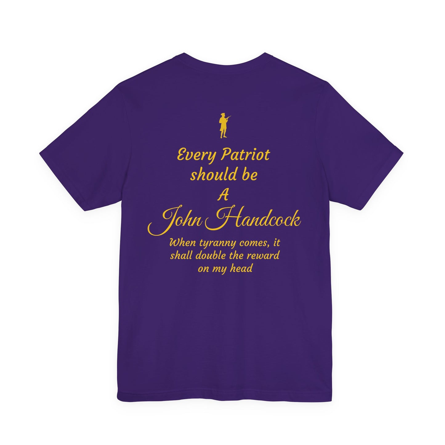 Patriotic Unisex Short Sleeve Tee - 'For the Republic' & 'Every Patriot Should Be A John Hancock'