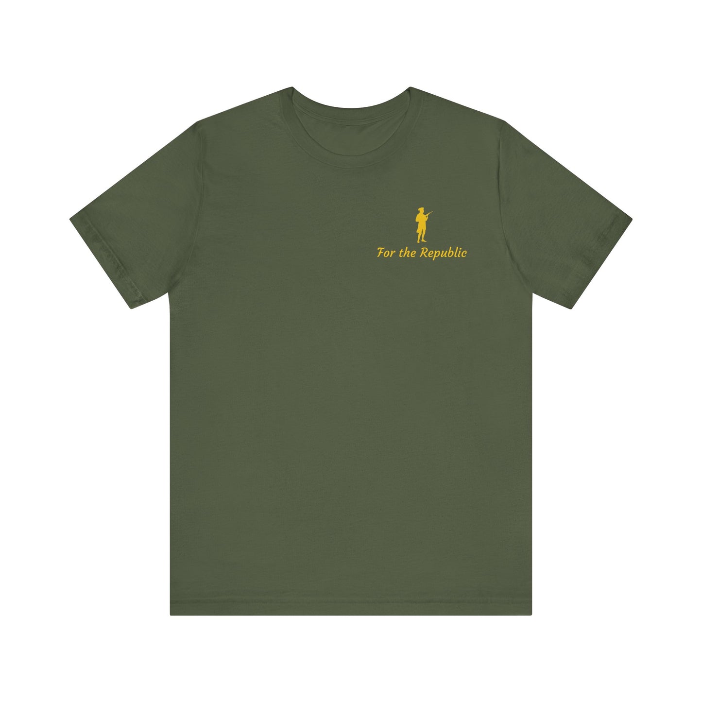 Patriotic Short Sleeve Tee - 'For the Republic' & Military Tribute