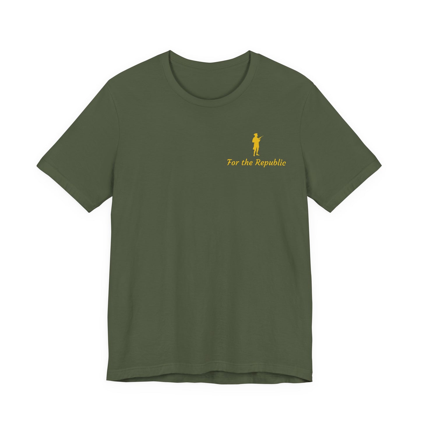 Patriotic Short Sleeve Tee - 'For the Republic' & Military Tribute