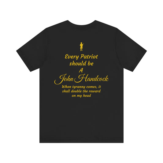 Patriotic Unisex Short Sleeve Tee - 'For the Republic' & 'Every Patriot Should Be A John Hancock'